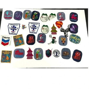 31 PC Assorted Sewing Applique Patches Iron on Sew On NEW Mixed Vintage